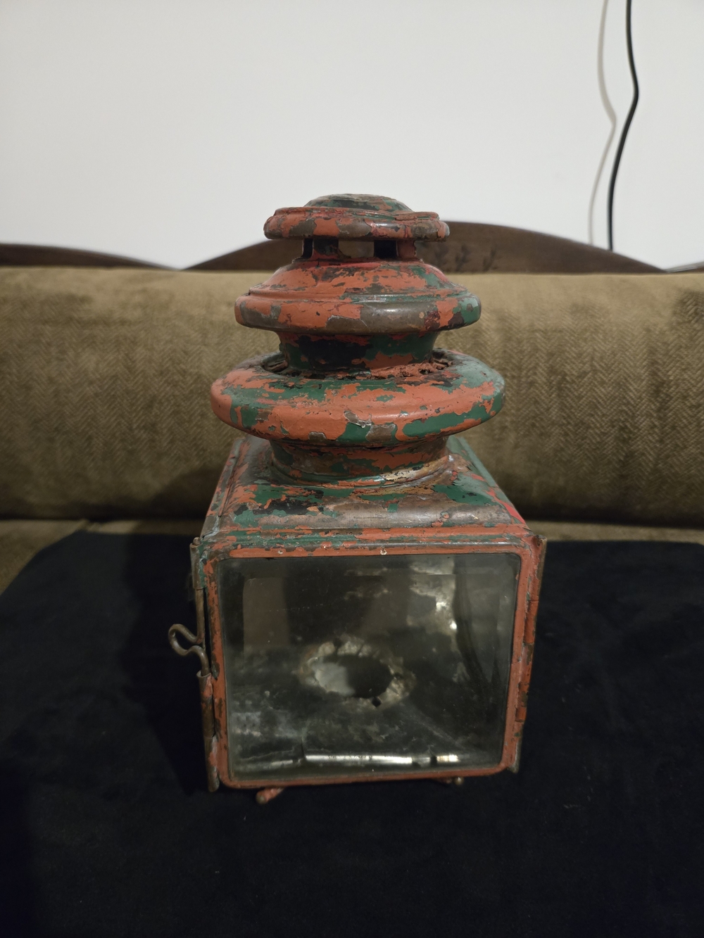 Vintage Green and Orange Decorative Lantern - Headlamp